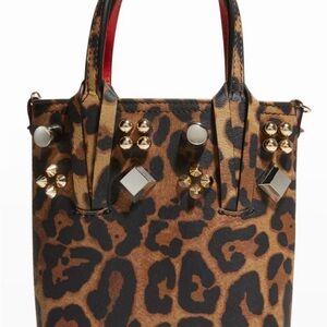 Christian Louboutin Leopard Mini Bag with Gold Studs